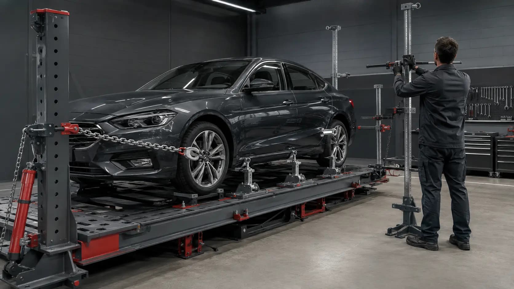 Восстановление геометрии кузова в Калининграде: пример работы Mobil 1 Express
